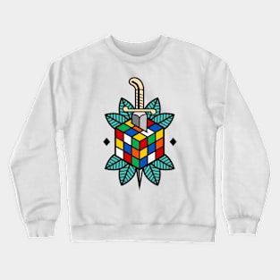 Rubiks Cube Tattoo Crewneck Sweatshirt